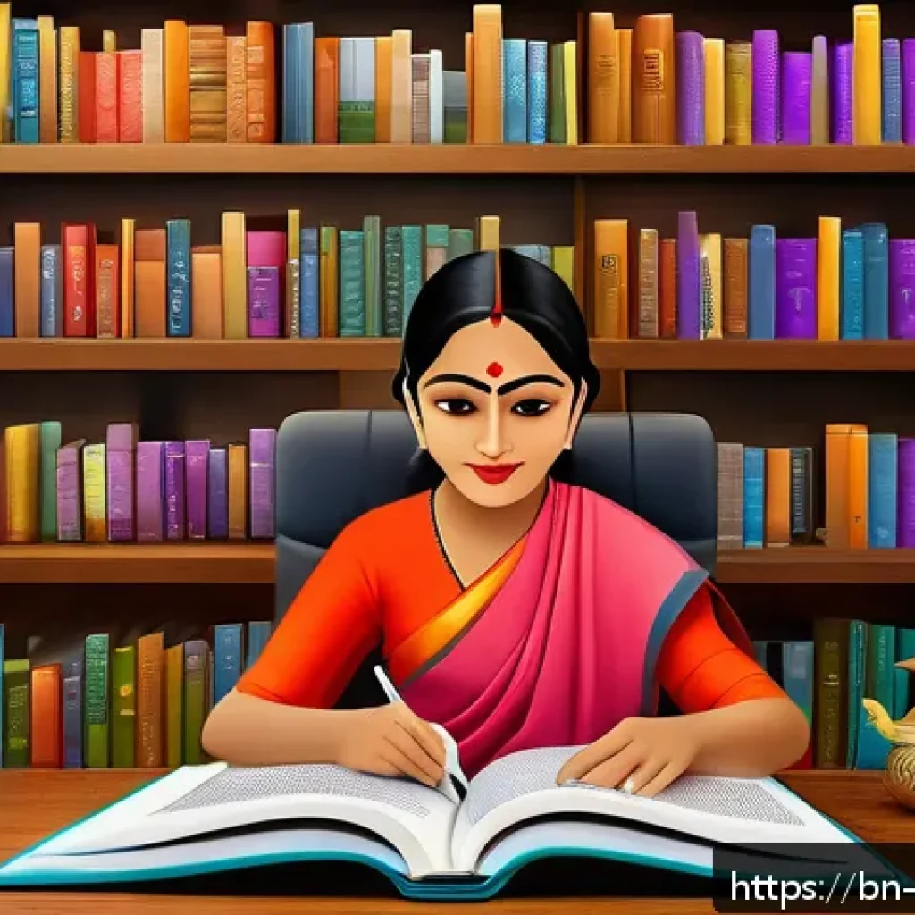 구전지식 기록법을 위한 서식 디자인 - A vibrant digital library scene showcasing ancient Bengali folktales transformed into modern e-books...