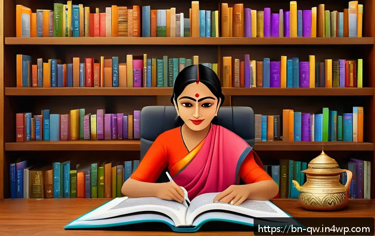 구전지식 기록법을 위한 서식 디자인 - A vibrant digital library scene showcasing ancient Bengali folktales transformed into modern e-books...
